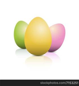 Vector illustration Colored eggs
