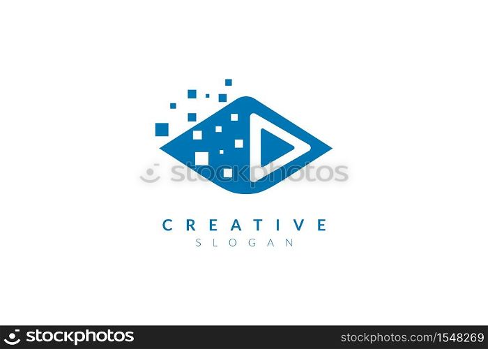 Vector illustration design of a combined triangle with data. Minimalist and simple logo, flat style, modern icon and symbol.