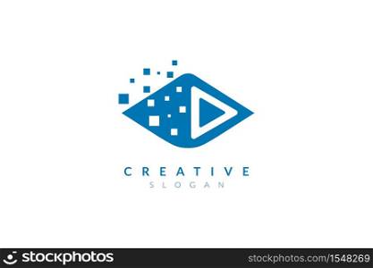 Vector illustration design of a combined triangle with data. Minimalist and simple logo, flat style, modern icon and symbol.