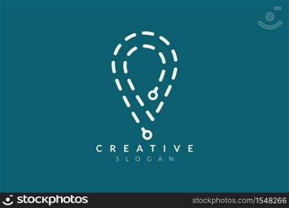 Vector illustration design of symbol position position. Minimalist and simple logo, flat style, modern icon and symbol