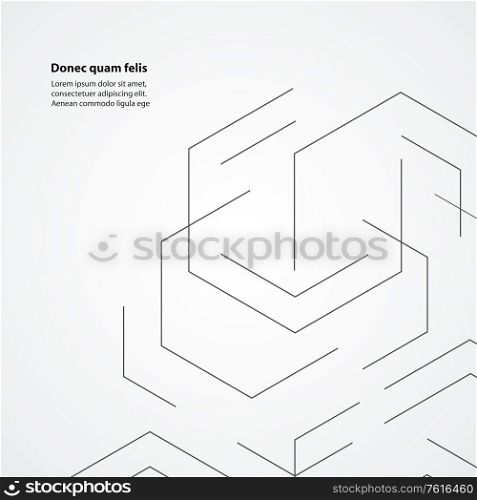 Vector illustration design with connect hexagon pattern background.. Vector illustration design with connect hexagon pattern background