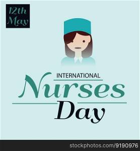 Vector illustration design12 May. Happy International Nurses Day background.