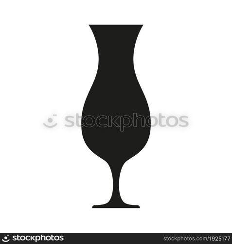 Vector illustration. Dessert and drink glass isolated icon.