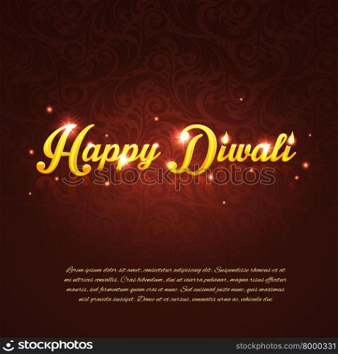 Vector illustration (eps 10) of Happy Diwali