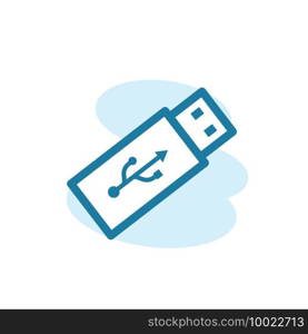 Vector illustration, flash disk icon design template