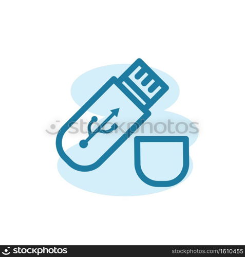 Vector illustration, flash disk icon design template