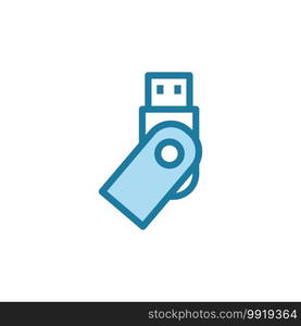 Vector illustration, flash disk icon design template