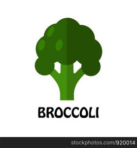 Vector Illustration Flat Broccoli isolated on white background , Raw materials fresh vegetable