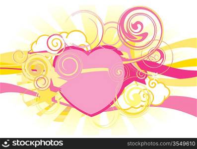 Vector illustration for design with heart