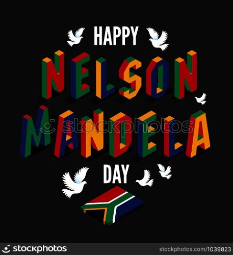 Vector illustration for International Nelson Mandela Day.. Vector illustration for happy International Nelson Mandela Day.