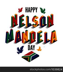 Vector illustration for International Nelson Mandela Day.. Vector illustration for happy International Nelson Mandela Day.