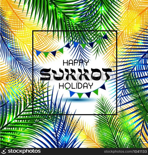 Vector illustration for the Jewish Holiday Sukkot. Hebrew greeting for happy sukkot.. Vector illustration for the Jewish Holiday Sukkot . Hebrew greeting for happy sukkot.