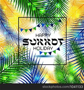 Vector illustration for the Jewish Holiday Sukkot. Hebrew greeting for happy sukkot.. Vector illustration for the Jewish Holiday Sukkot . Hebrew greeting for happy sukkot.