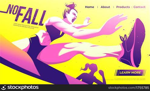 Vector illustration for ui or a landing page of hurdle running of the female athletes is jumping across the hurdle with determination in the game.