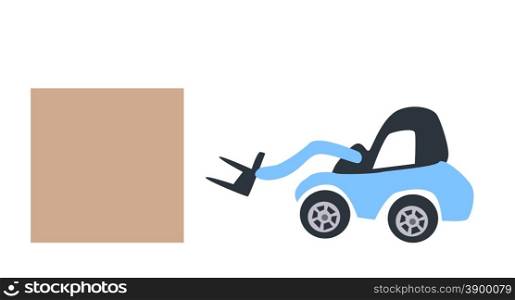 Vector illustration forklift truck