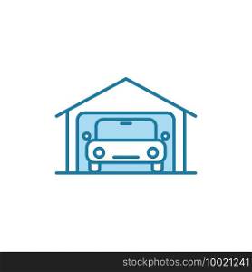 Vector illustration, Garage icon design template