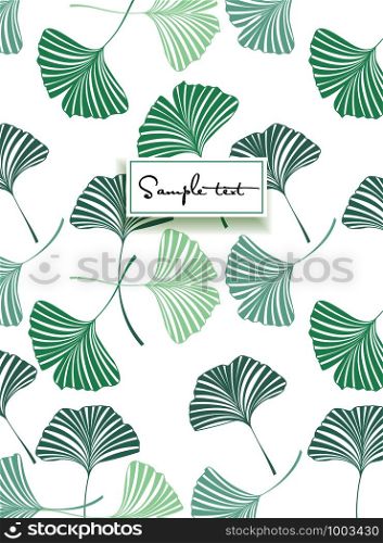 Vector Illustration ginkgo biloba leaves. Nature background. Background with Ginkgo biloba leaves