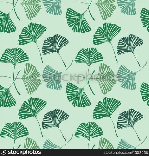 Vector Illustration ginkgo biloba leaves. Seamless pattern with leaves. Nature background. Seamless pattern with Ginkgo biloba leaves
