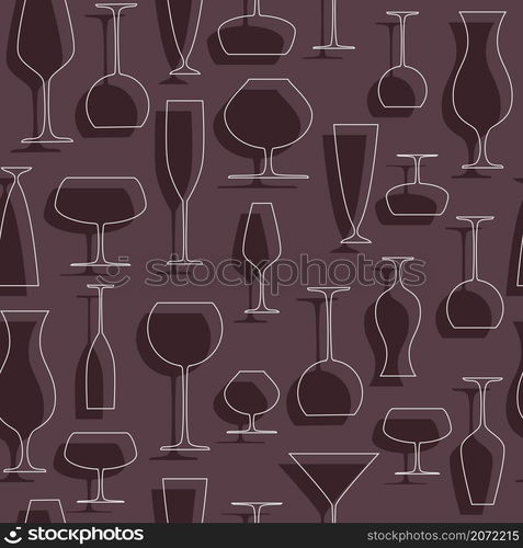 Vector illustration. Glasses seamless pattern.