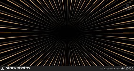 Vector illustration Golden rays on a black background with Radial lines for ecommerce signs retail shopping, advertisement business agency, ads campaign marketing, backdrops space, landing pages webs