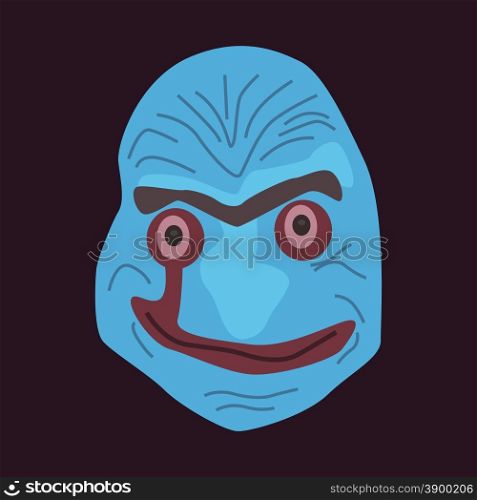 Vector illustration Halloween witch face