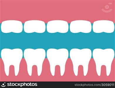 Vector illustration. Healthy teeth icon.