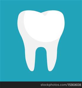 Vector illustration. Healthy tooth icon.