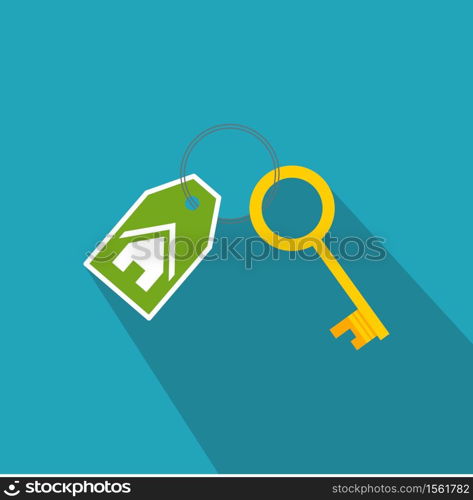 Vector illustration. House or car key icon. . House or car key icon. Vector illustration