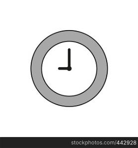 Vector illustration icon concept of clock time. Colored and black outlines.