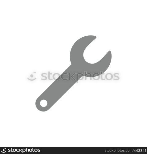 Vector illustration icon concept of grey spanner.