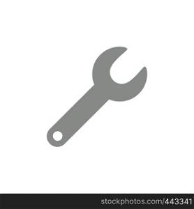 Vector illustration icon concept of grey spanner.