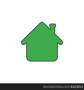 Vector illustration icon concept of house arrow up. Colored and black outlines.