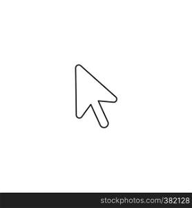 Vector illustration icon concept of mouse cursor. Black outlines.
