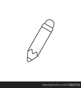 Vector illustration icon concept of pencil. Black outlines.