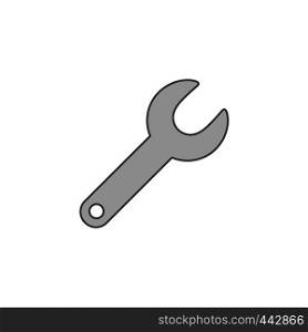 Vector illustration icon concept of spanner. Colored and black outlines.