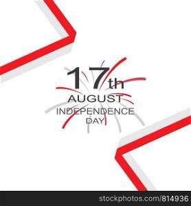 Vector illustration independence day of Indonesia