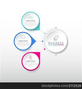 vector illustration infographic design template with 3 options or steps. used in presentation In business or marketing