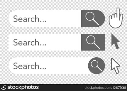 Vector illustration interface search bar icon concept. Isolated
