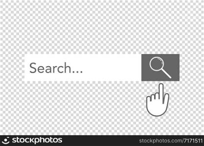 Vector illustration interface search bar icon concept. Isolated