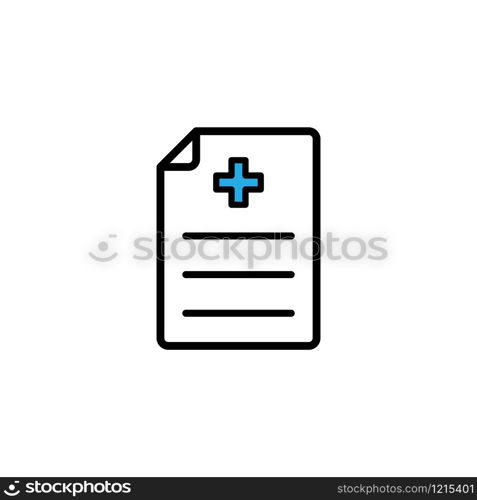 Vector, illustration, medical report icon design template