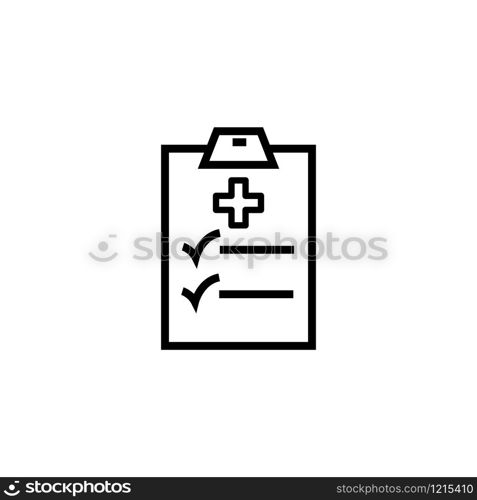 Vector, illustration, medical report icon design template