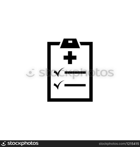 Vector, illustration, medical report icon design template