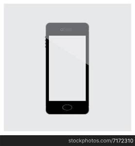 Vector Illustration Mobile Phone White isolated on white Background