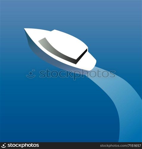 Vector illustration motorboat