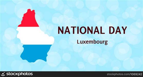 vector illustration, National Day in Luxembourg, red, white blue bokeh. vector illustration, National Day in Luxembourg