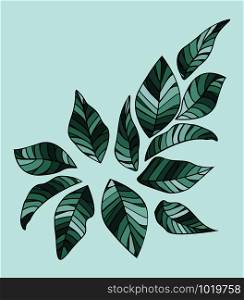 Vector illustration Natural background with colorful leaves. Decoration of leaves. Decoration of leaves
