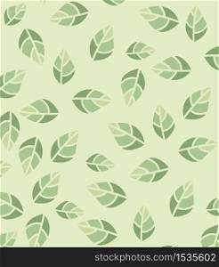 Vector illustration Natural background with green leaves. Fresh green tree leaves. Green tree leaves