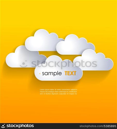 Vector illustration Network template clouds
