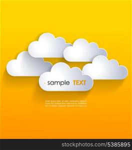 Vector illustration Network template clouds