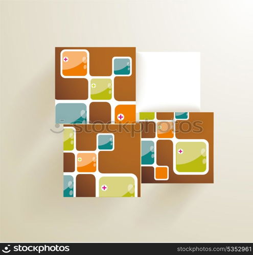 Vector illustration of 3d cubes, can use for infographics or webpage.